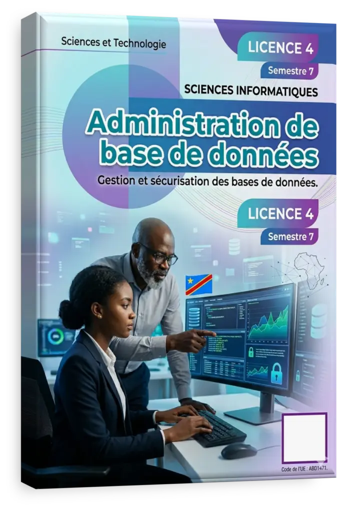 Étudiant en sciences et technologie travaillant sur l'administration d'une base de données.