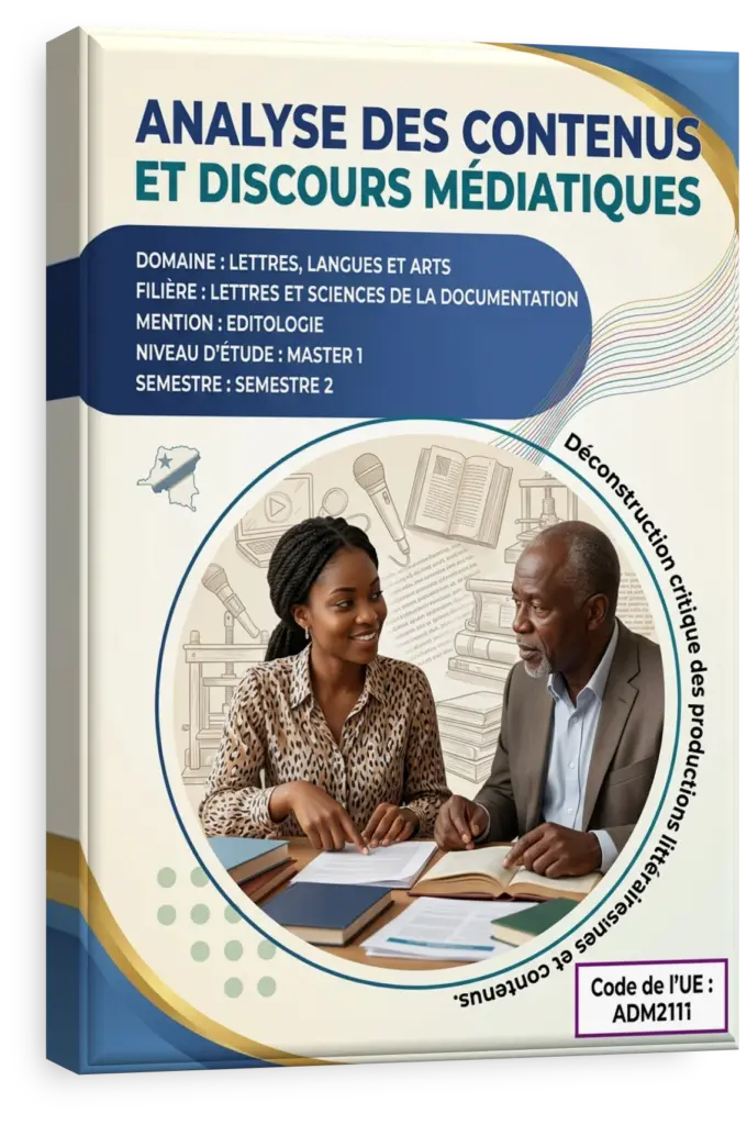 Étudiants en communication analysant des articles de presse en RDC.