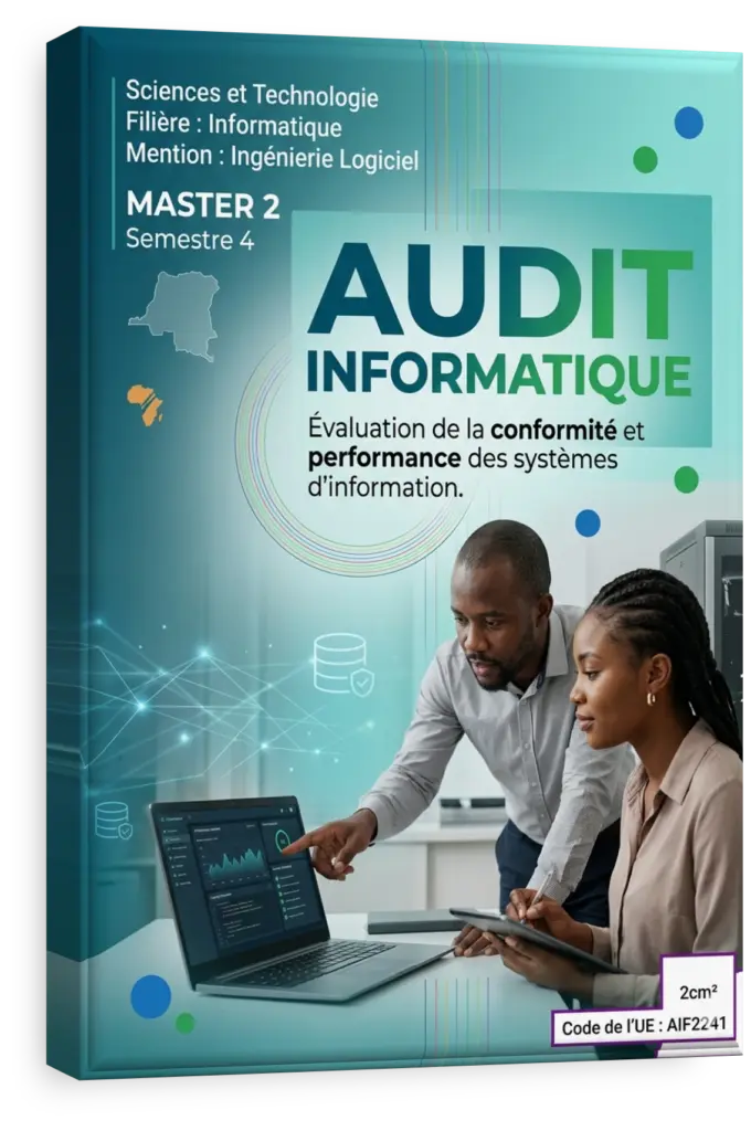 Schéma d'un audit de système d'information avec les logos ISO et COBIT.