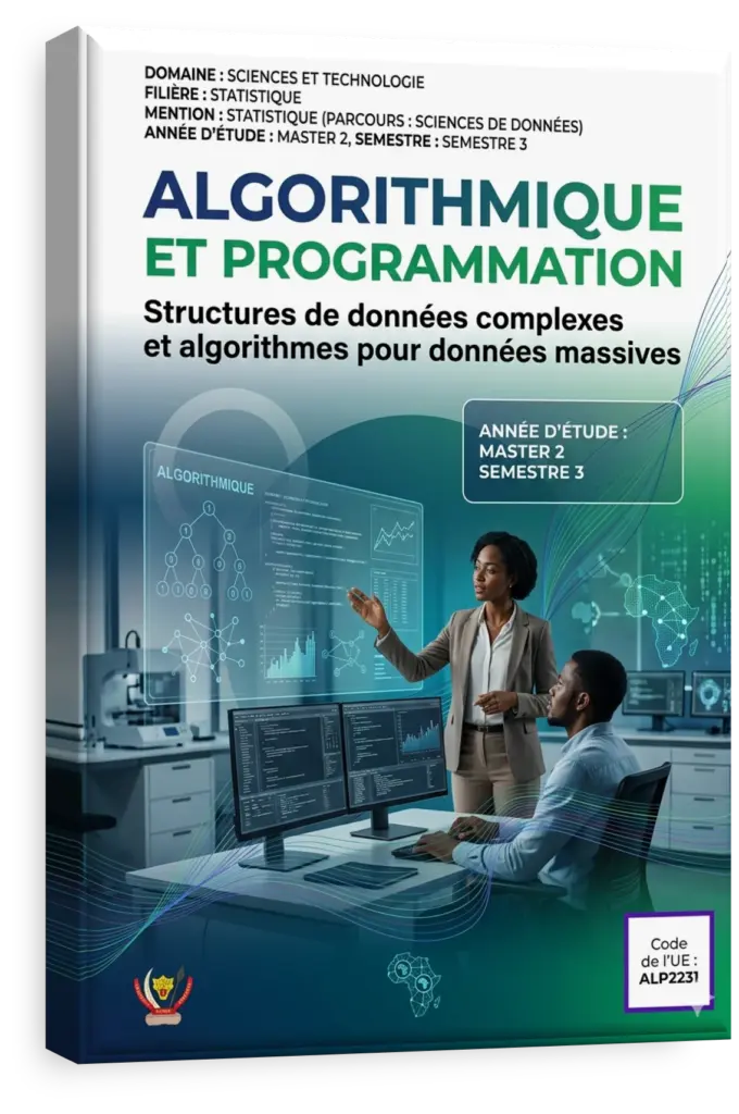 Schéma conceptuel d'un algorithme complexe avec des nœuds de données interconnectés.