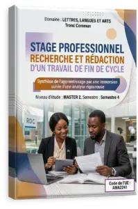 Stage professionnel / Recherche et rédaction d'un Travail de Fin de Cycle