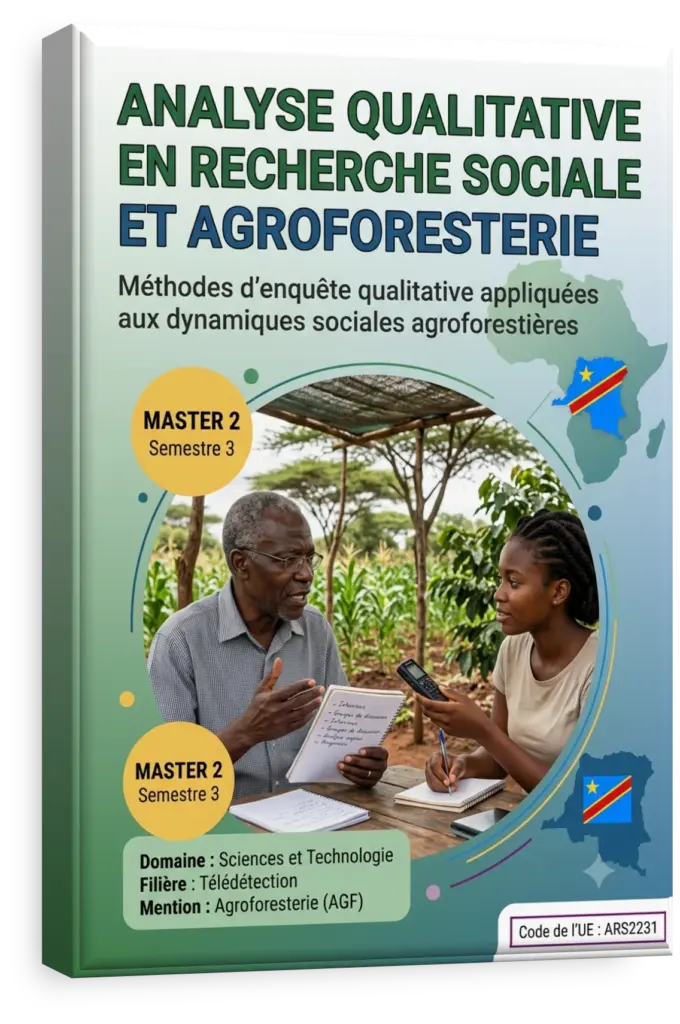 Étudiants menant une enquête qualitative auprès d'agriculteurs en RDC.