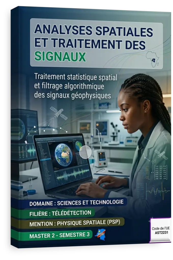 Image satellite de la RDC avec superposition de données d'analyse spatiale.