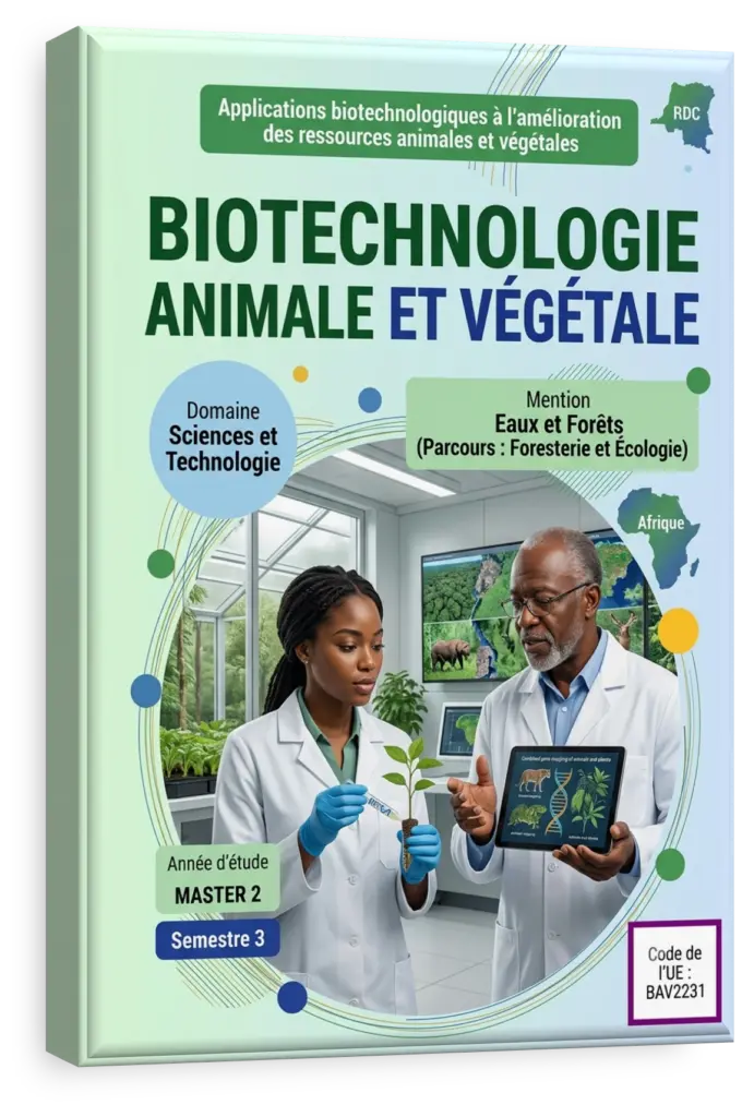 Étudiants en biotechnologie dans un laboratoire universitaire en RDC.