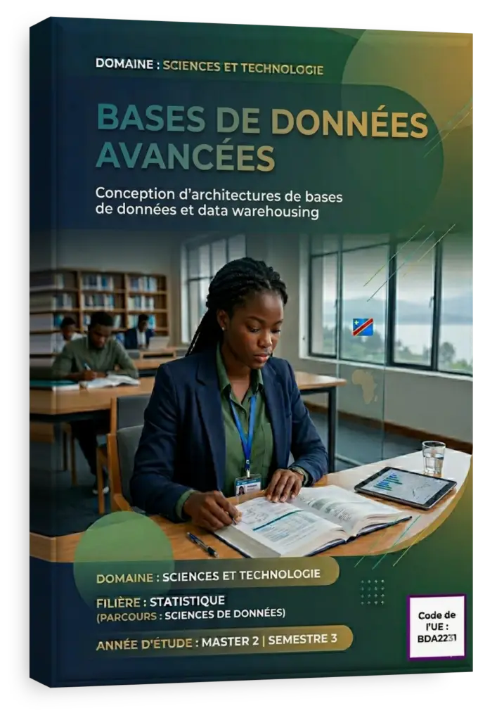 Étudiant congolais travaillant sur un schéma de base de données avancée.