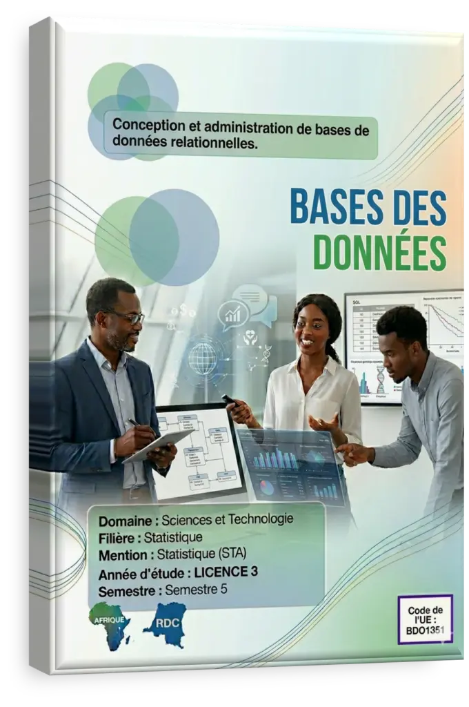 Diagramme de modèle de données relationnelles pour un cours sur les bases de données.