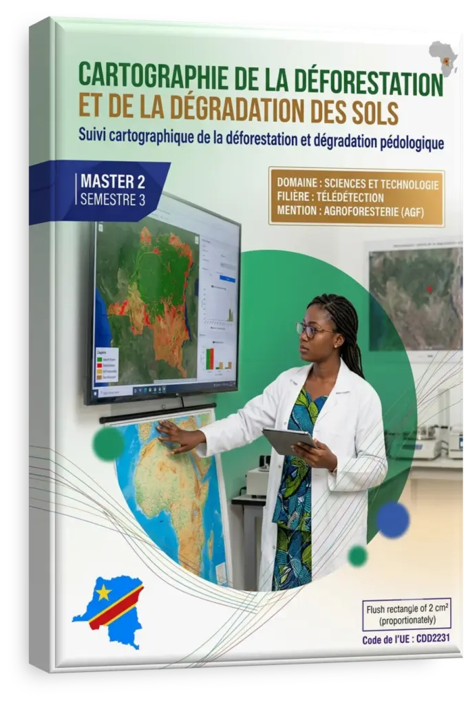 Carte de la déforestation en République Démocratique du Congo.