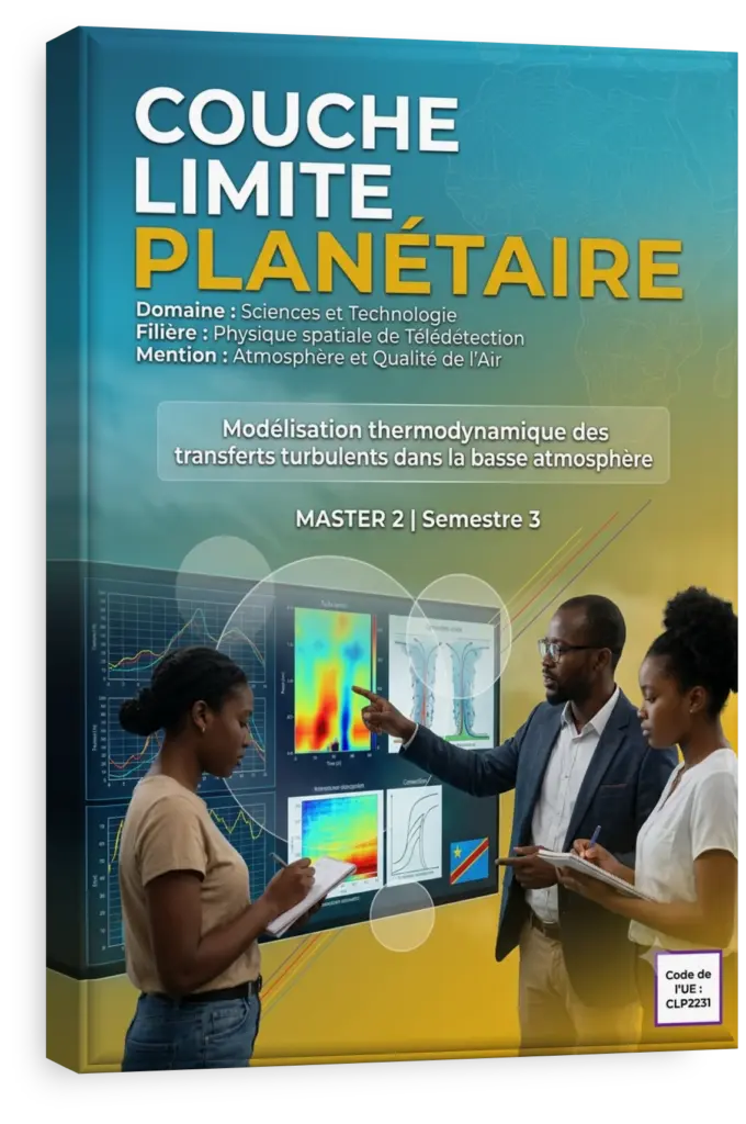 Image satellite de la Terre montrant la couche limite planétaire au-dessus de la RDC.