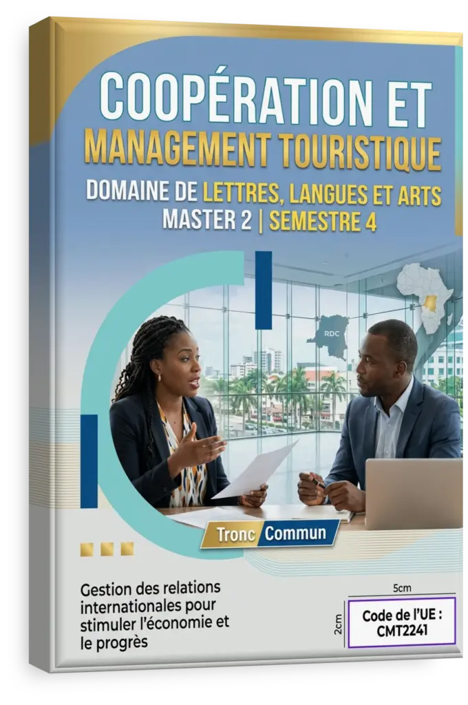 Étudiants en management touristique collaborant sur un projet en RDC.