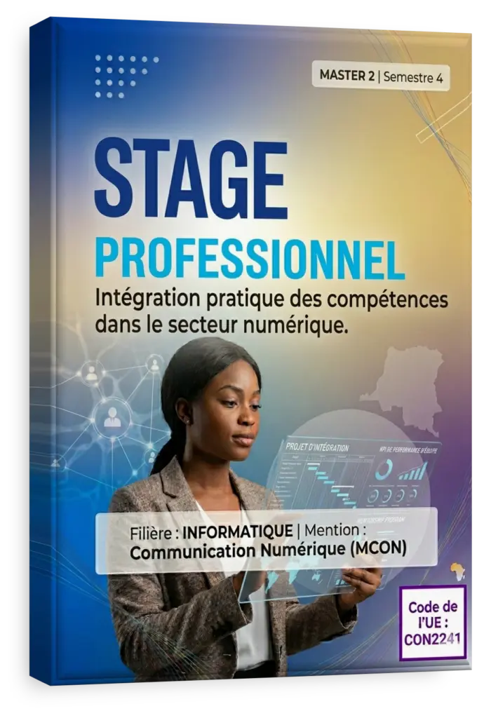Étudiant en sciences et technologie en stage professionnel en RDC.