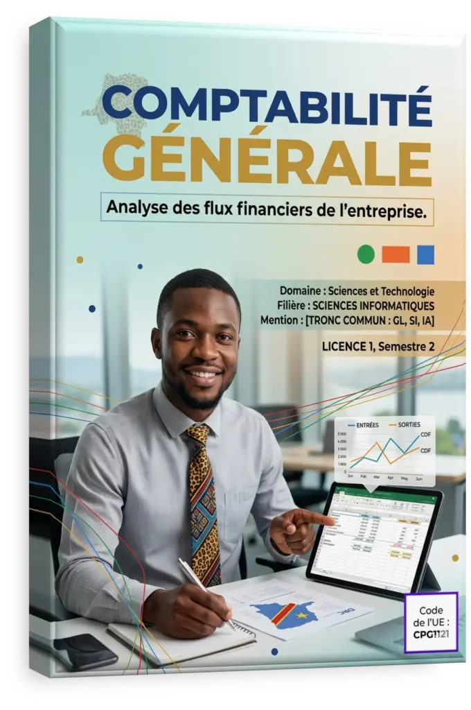 Étudiant en sciences et technologie appliquant les principes de la comptabilité générale.