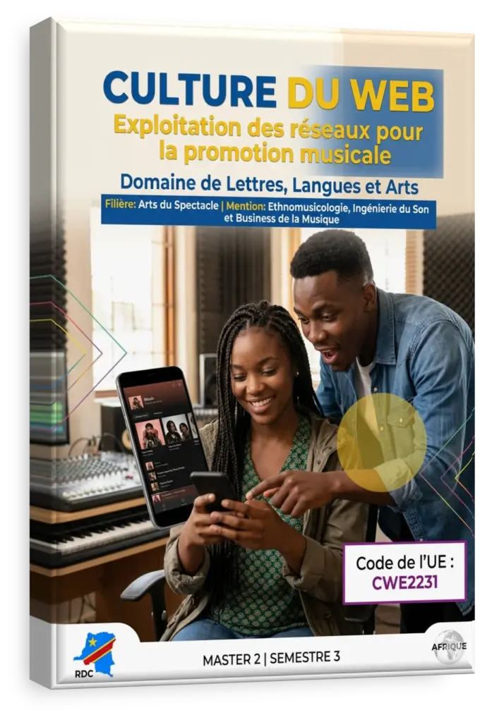 Étudiant manipulant une console de mixage dans un studio d'enregistrement.