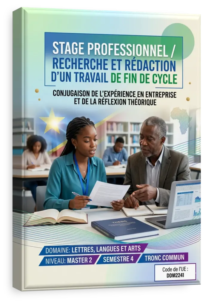 Étudiant en Lettres et Arts réalisant son stage professionnel en RDC.