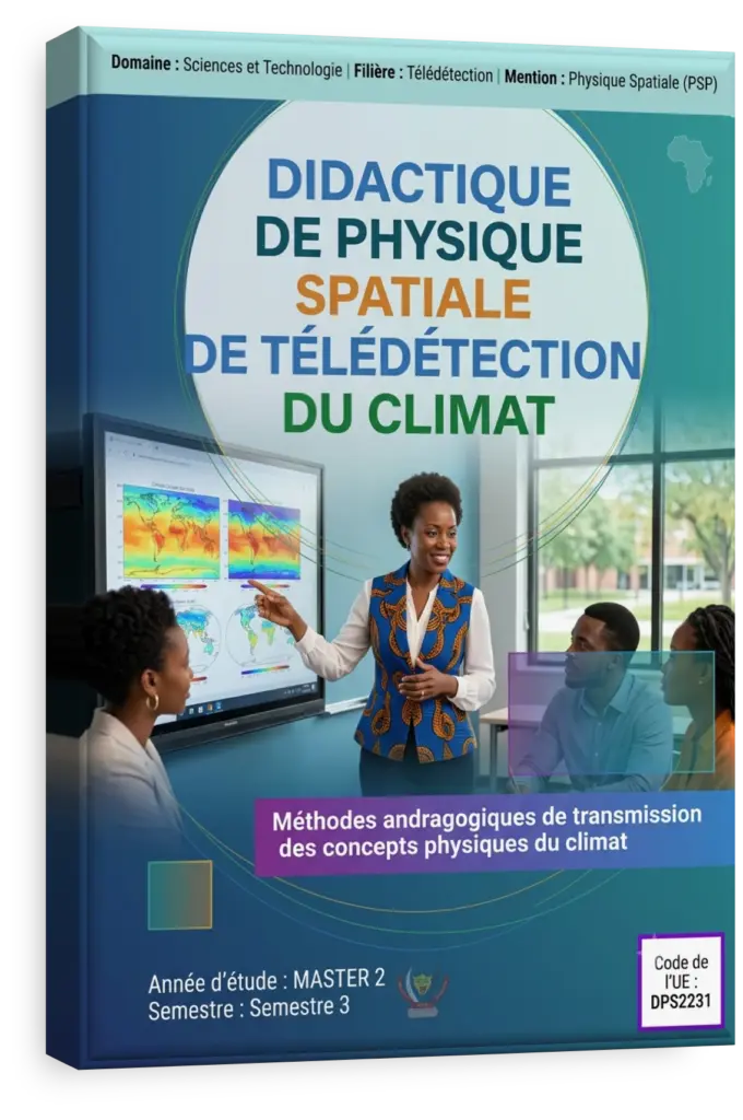 Image satellite du bassin du Congo avec superposition de données climatiques.