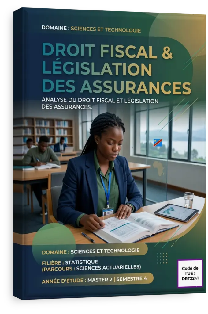 Livre de droit et maillet de juge posés sur des documents financiers, symbolisant le droit financier en RDC.