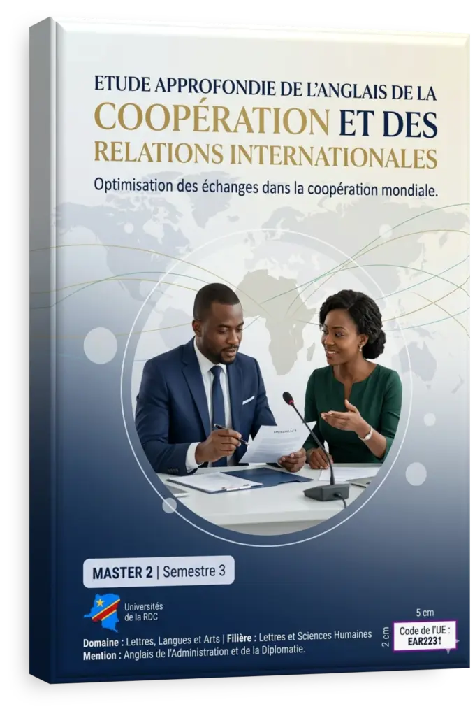 Étudiants en RDC participant à un cours sur l'anglais des relations internationales.