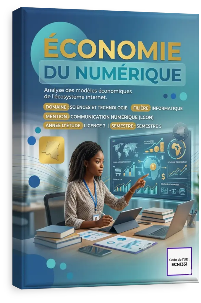 Étudiants en économie du numérique dans une université en RDC.
