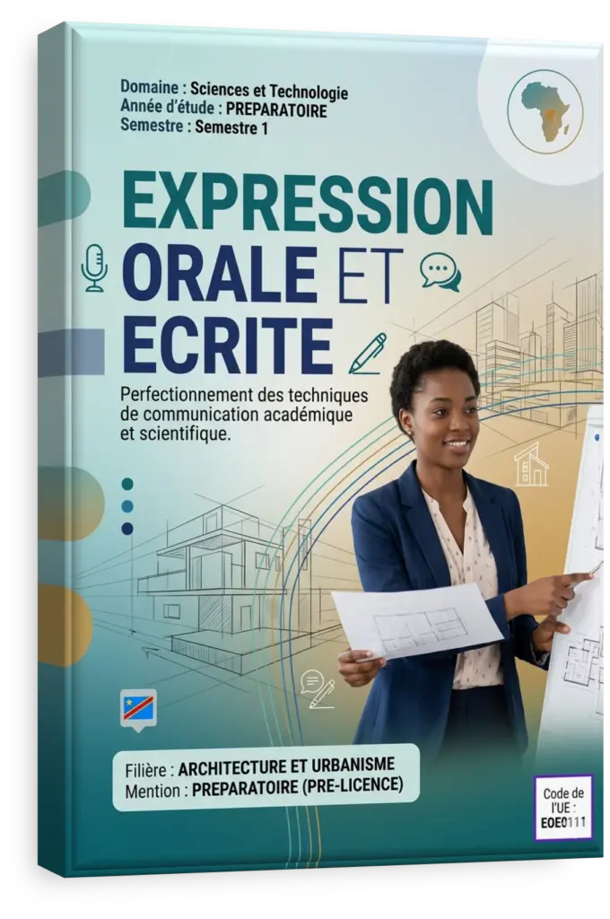 Étudiant en sciences présentant un projet technique à l'oral.