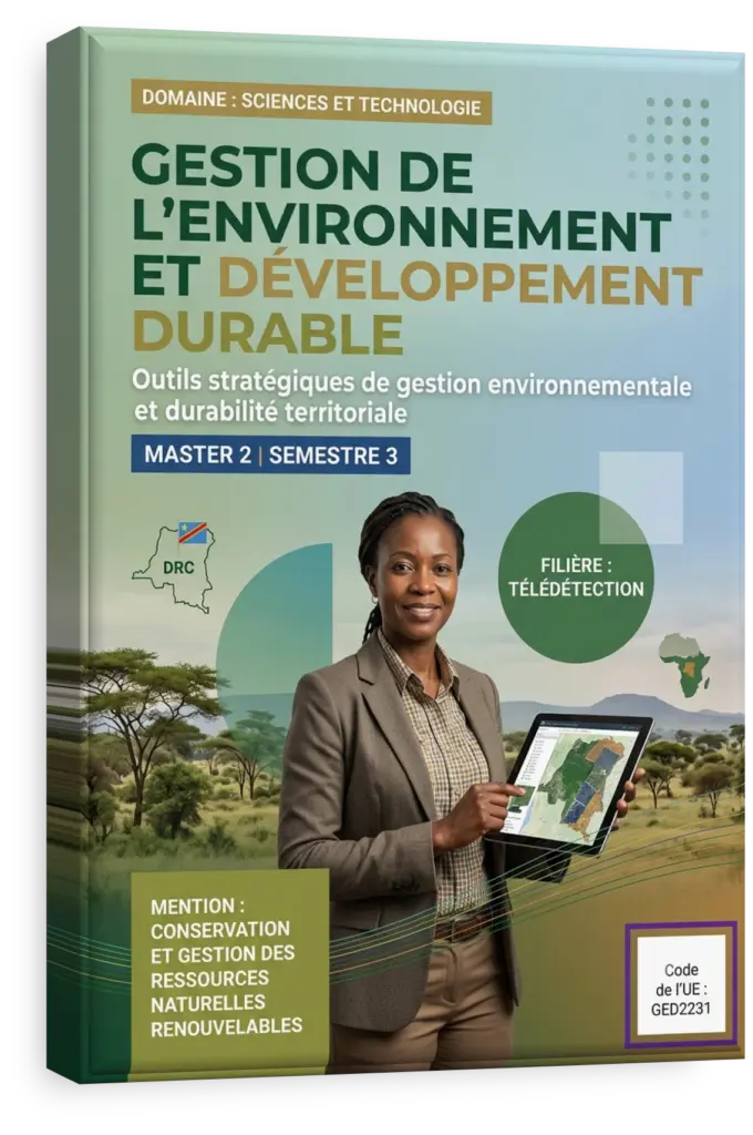 Étudiant en gestion de l'environnement appliquant la norme ISO 14001 en RDC.