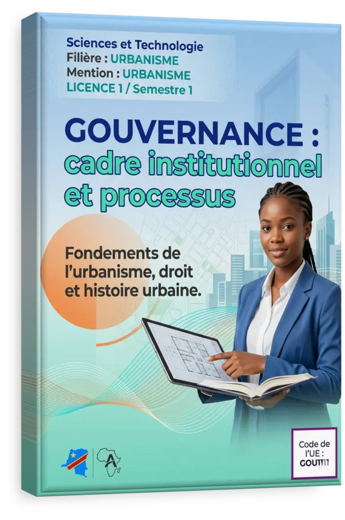 Schéma illustrant le cadre institutionnel de la gouvernance urbaine en RDC.