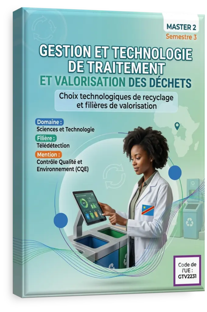 Étudiants en sciences et technologie travaillant sur un projet de valorisation des déchets en RDC.