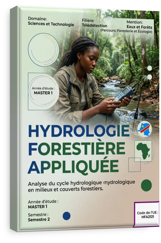Forêt tropicale luxuriante avec un cours d'eau en RDC.