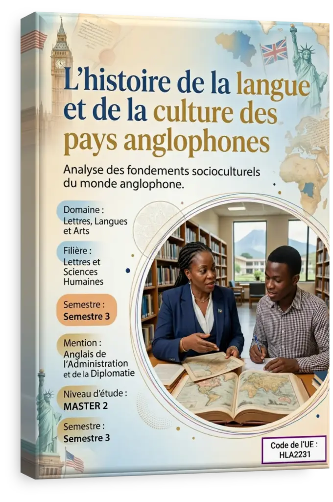 Carte historique des pays anglophones superposée sur des manuscrits anciens.