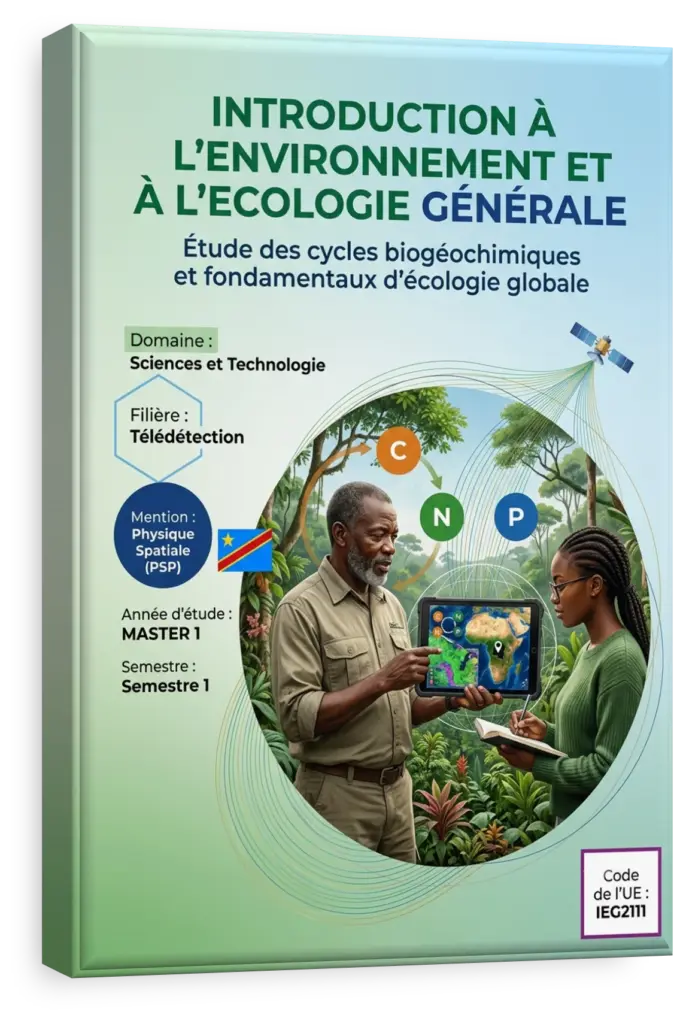 Carte de la RDC avec des superpositions de données environnementales et écologiques.