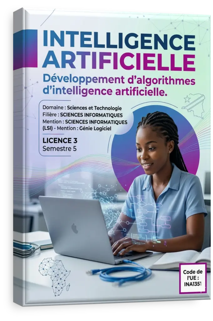 Illustration conceptuelle de l'intelligence artificielle avec des nœuds connectés.