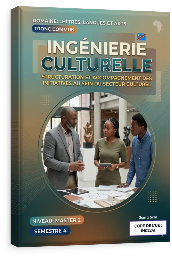 Étudiants en ingénierie culturelle travaillant sur un projet en République Démocratique du Congo.