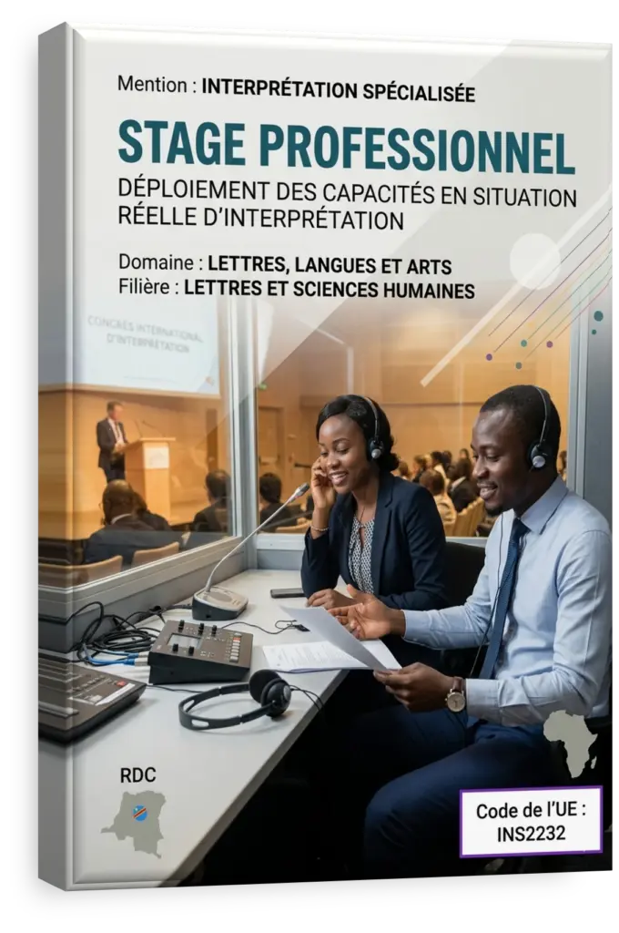 Étudiant en stage professionnel de traduction travaillant sur un document multilingue.