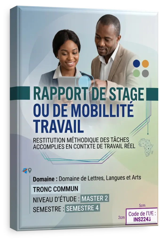 Étudiant présentant son rapport de stage en traduction et commerce international.