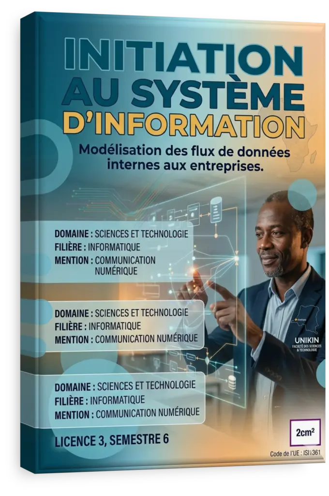 Étudiants en RDC suivant un cours sur les systèmes d'information.