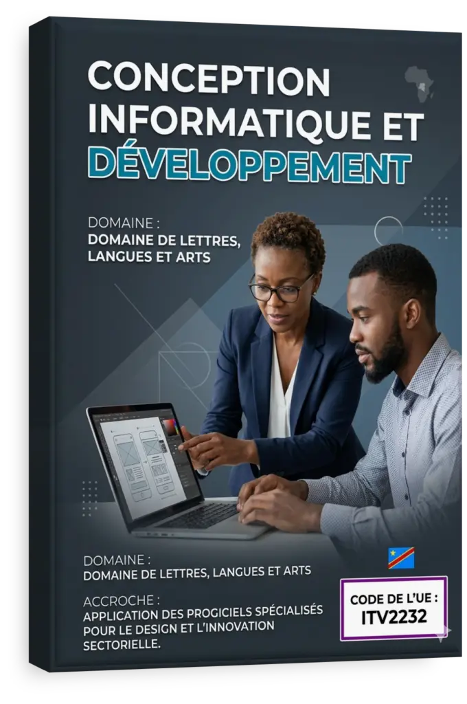 Étudiant en informatique vestimentaire utilisant un logiciel de CAO pour créer un patron de vêtement sur ordinateur.