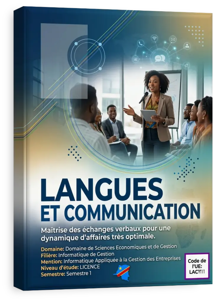 Étudiant présentant des graphiques statistiques lors du cours de Langues et communication 1.