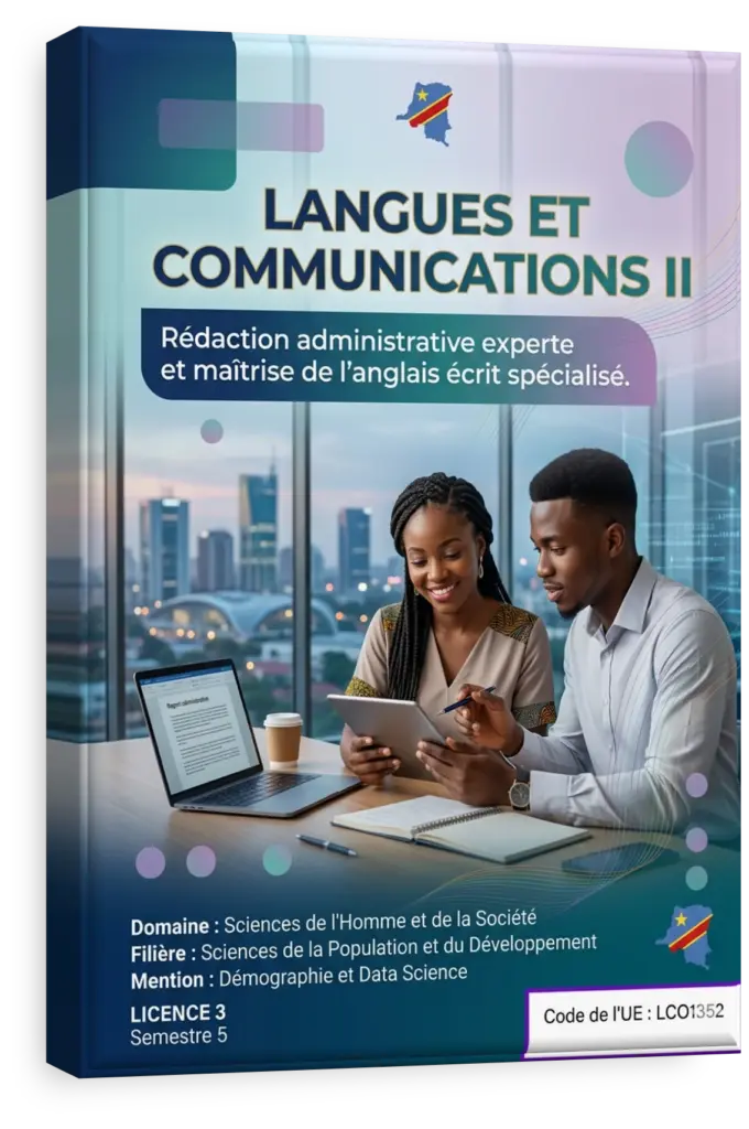 Étudiants en RDC collaborant sur la rédaction d'un rapport professionnel.