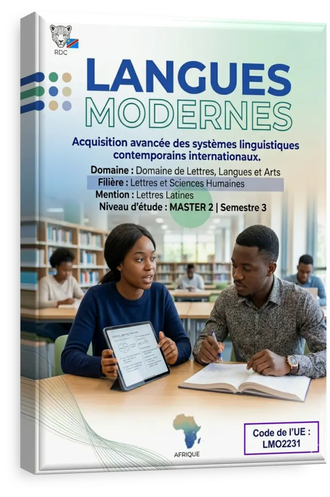 Étudiants en Langues Modernes collaborant dans une salle de classe en RDC.
