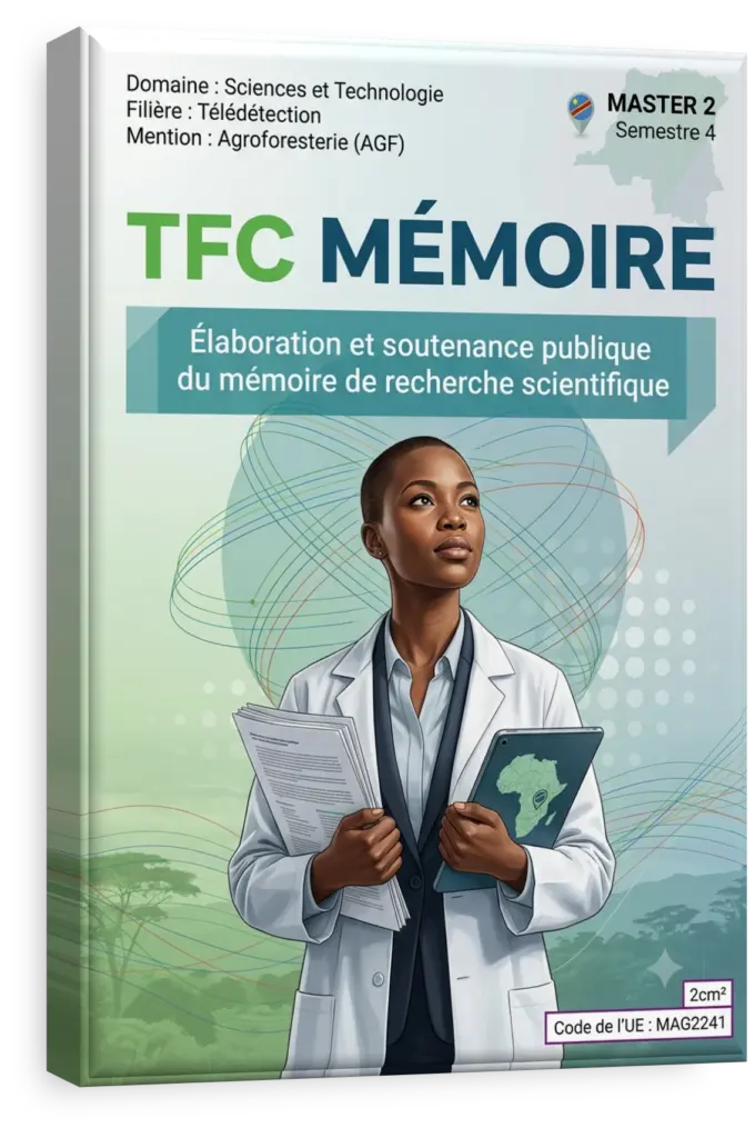 Étudiant en agroforesterie menant une recherche sur le terrain en RDC.