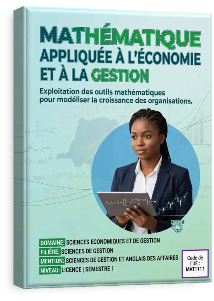 Tableau noir avec des équations mathématiques d'algèbre et d'analyse.