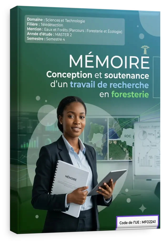 Étudiant en master utilisant des outils de télédétection pour une recherche en écologie forestière.