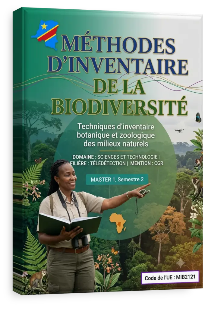 Étudiants réalisant un inventaire de la flore dans la forêt congolaise.
