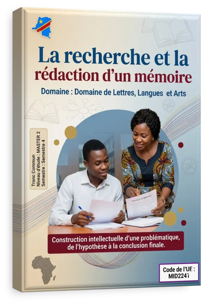 Étudiant universitaire rédigeant son mémoire en arts et lettres.