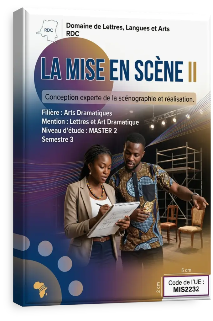 Un metteur en scène donnant des instructions à des comédiens sur une scène de théâtre.