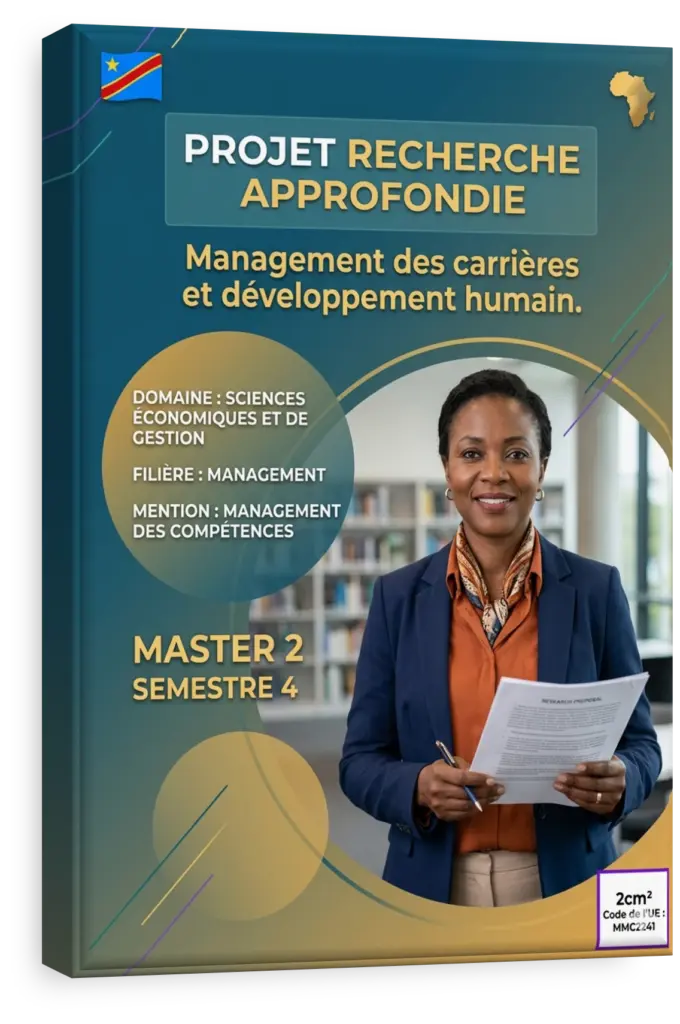 Étudiant congolais défendant son mémoire de master devant un jury universitaire.