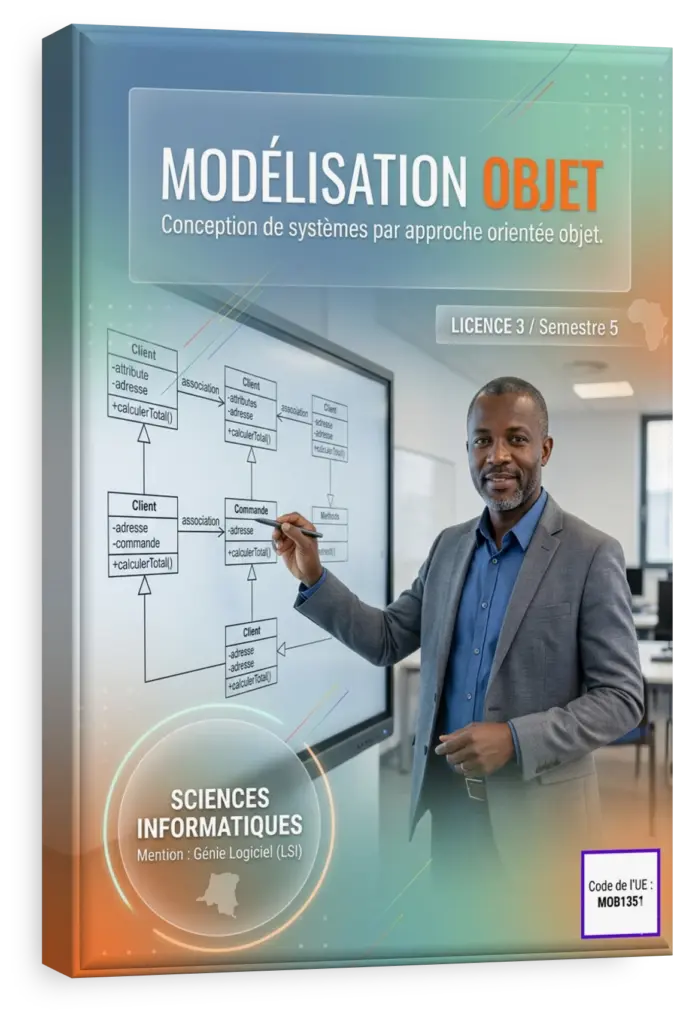 Diagramme de classes UML pour un cours de modélisation objet.