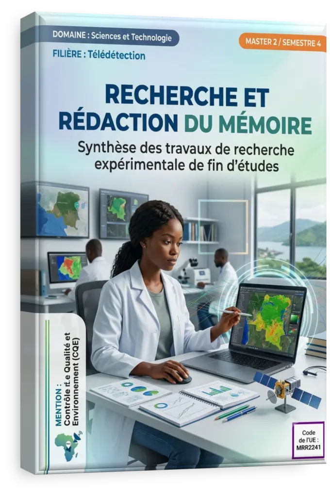 Étudiant en sciences de l'environnement travaillant sur son mémoire en RDC.