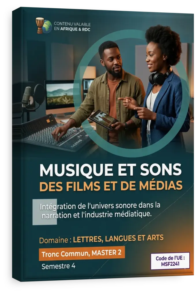Étudiant en design sonore travaillant sur une console de mixage audio dans un studio.