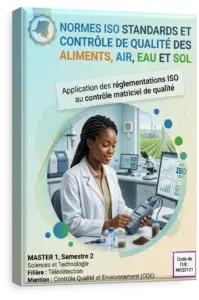 Normes ISO standards et contrôle de qualité des aliments, air, eau et sol