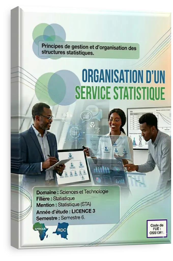 Organigramme fonctionnel d'un service de production statistique.