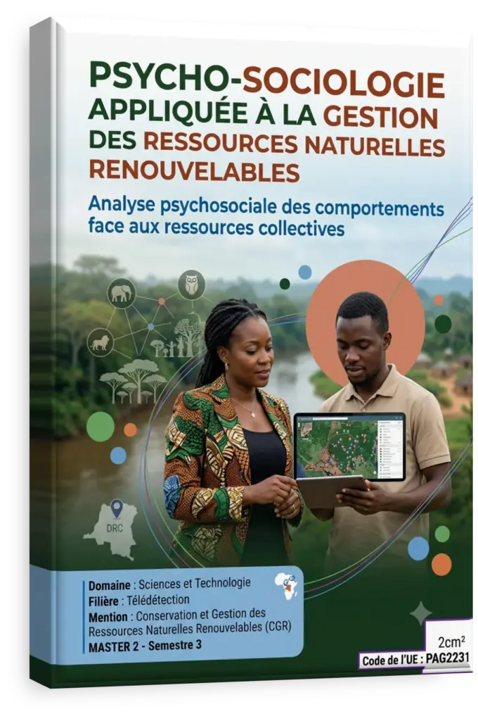 Étudiants en psycho-sociologie discutant avec une communauté rurale en RDC.